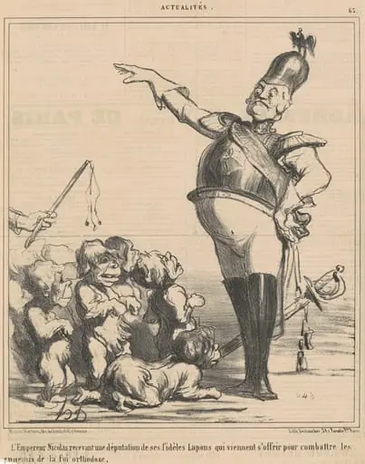 L'empereur Nicolas recevant une députation ..., by Honoré Daumier