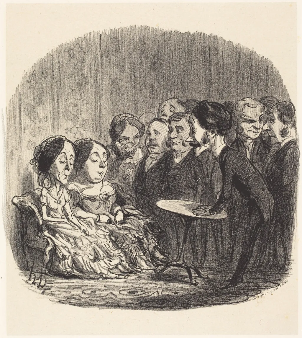 L'Esprit frappeur, by Honoré Daumier, ink, 1851