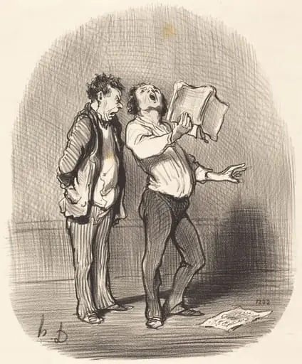 L'Inconvénient d'avoir un ami mélomane, by Honoré Daumier