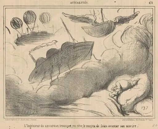 L'ingénieur du Leviathan trouvant, en rève ..., by Honoré Daumier