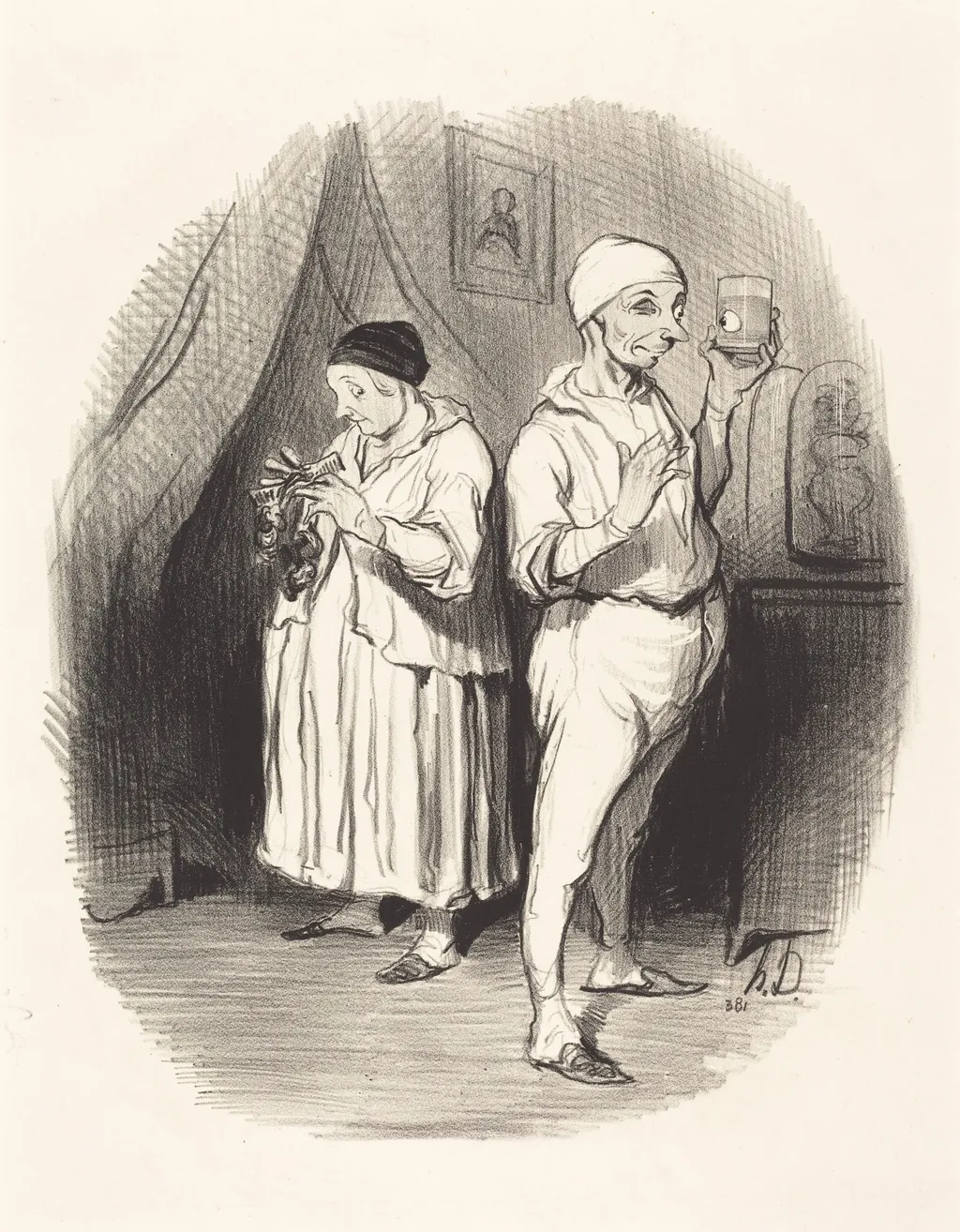 L'Oeil du maitre, by Honoré Daumier, ink, 1842