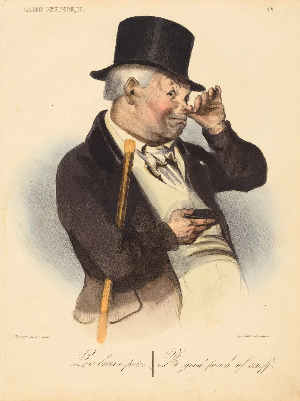 La bonne prise, by Honoré Daumier, ink, 1836