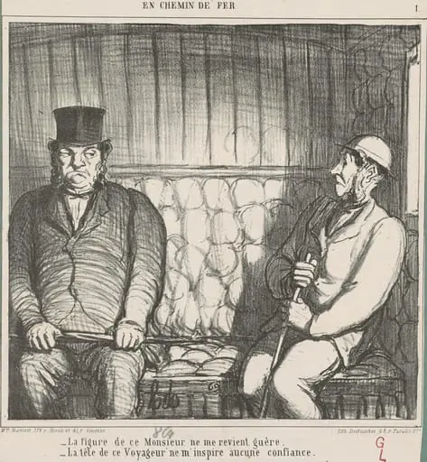 La figure de ce monsieur ne me revient guère ..., by Honoré Daumier