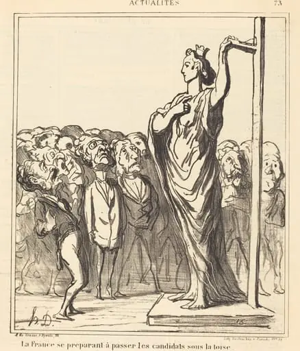 La France se préparant a passer..., by Honoré Daumier