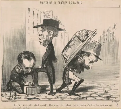 La paix universelle étant décrétée ..., by Honoré Daumier