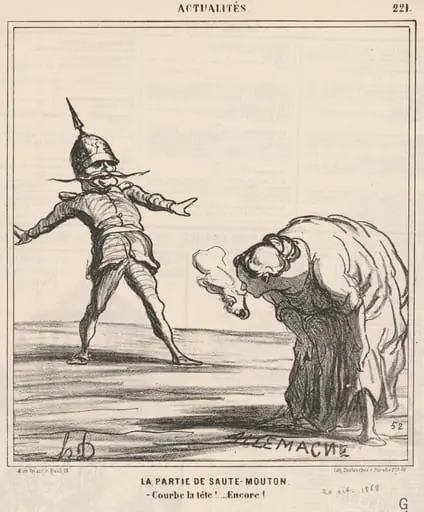 La partie de saute-mouton, by Honoré Daumier