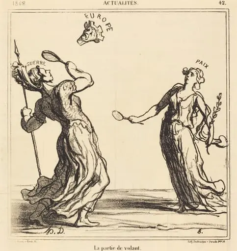La Partie de volant, by Honoré Daumier