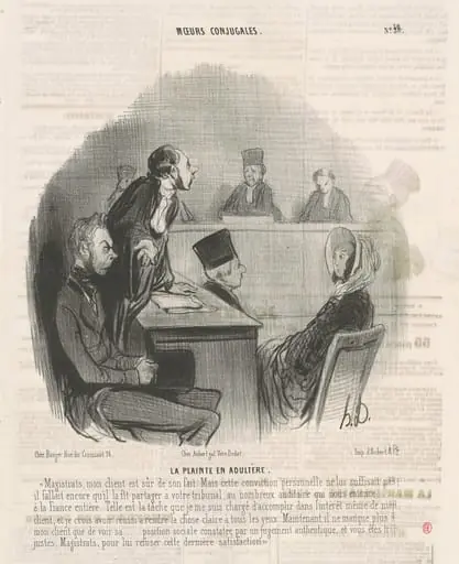 La plainte en adultère, by Honoré Daumier