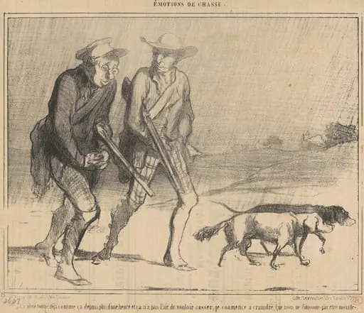 La pluie tombe déja comme ça depuis ..., by Honoré Daumier