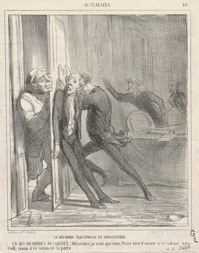 La rèforme électorale en angleterre, by Honoré Daumier