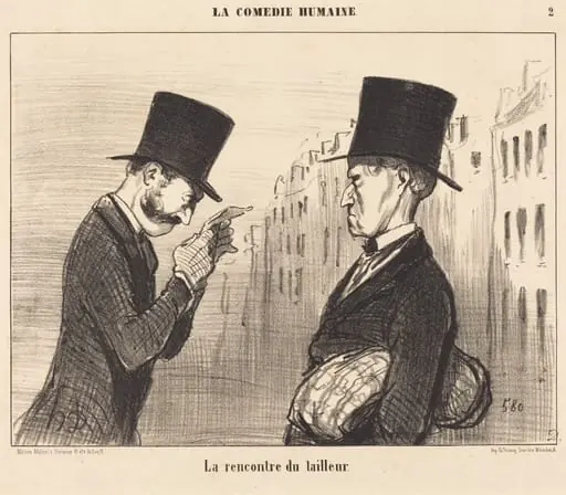 La Rencontre du tailleur, by Honoré Daumier