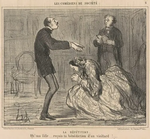 La répétition, by Honoré Daumier