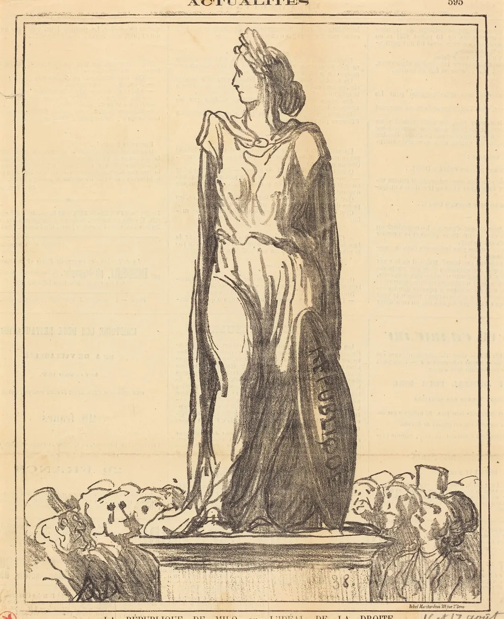 La république de Milo..., by Honoré Daumier, 1871