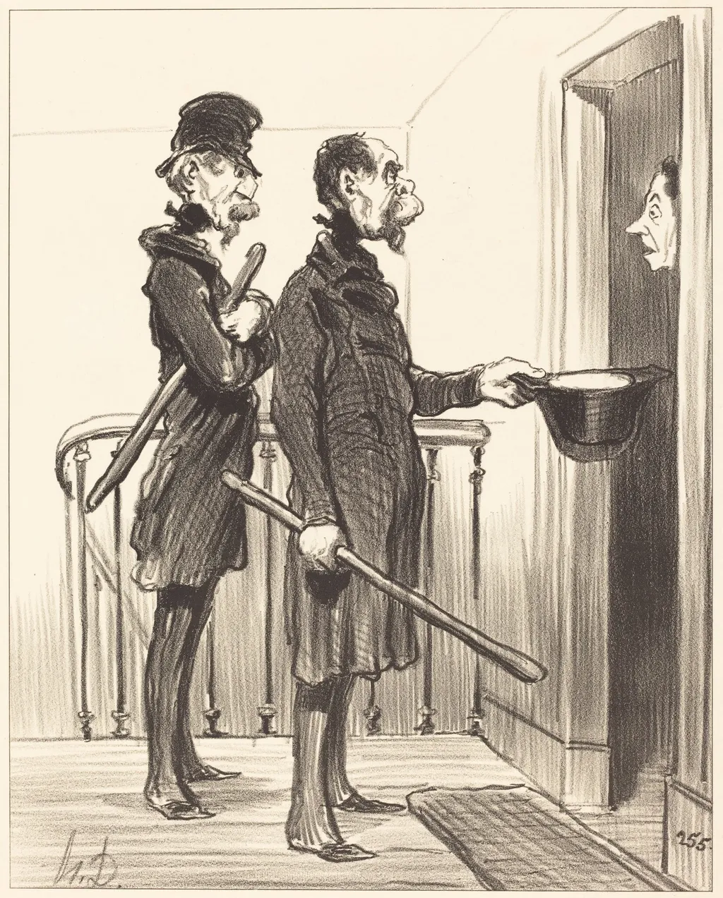 La Souscription Napoléonienne, by Honoré Daumier, ink, 1851