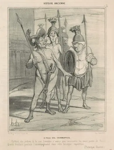 La veille des Thermopyles, by Honoré Daumier