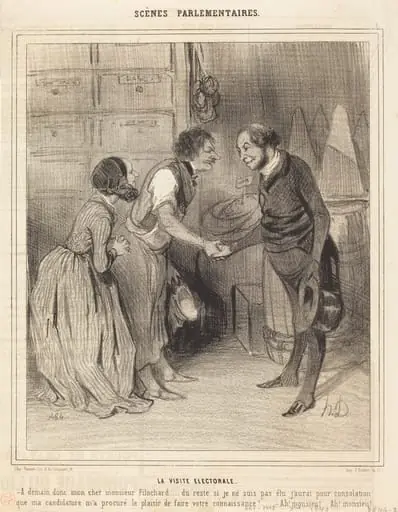 La Visite électorale, by Honoré Daumier