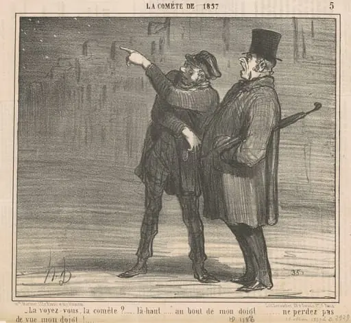 La voyez-vous la comète? ..., by Honoré Daumier