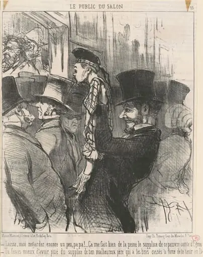 Laisse-moi regarder encore ... papa!, by Honoré Daumier