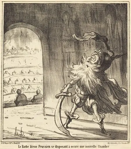 Le Barbe bleu Prussien..., by Honoré Daumier