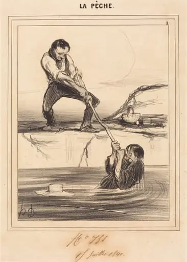 Le Barbillon entraine..., by Honoré Daumier