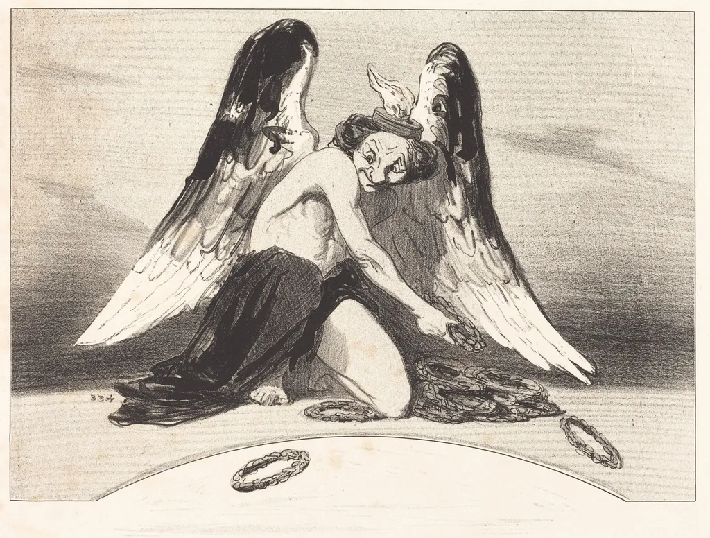Le Charivari reconnaissant a l'année 1841, by Honoré Daumier, ink, 1841