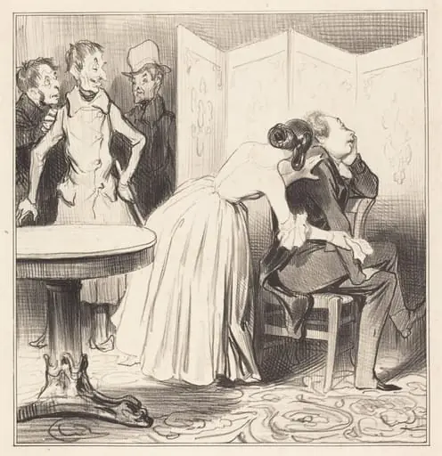Le Chevalier des Adrets est l'amant..., by Honoré Daumier