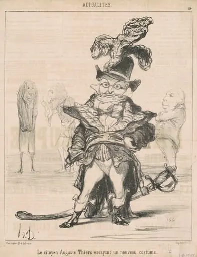 Le Citoyen ... Thiers essayant un nouveau costume, by Honoré Daumier
