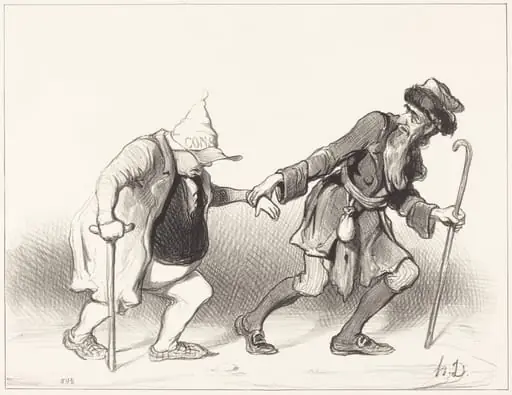 Le Constitutionnel et le Juif errant, by Honoré Daumier