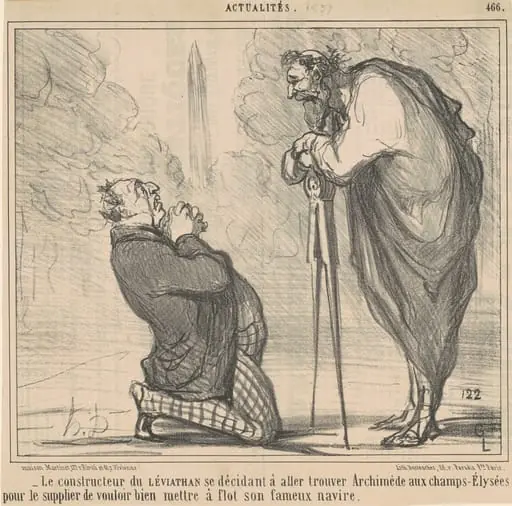 Le constructeur du Léviathan se décidant ..., by Honoré Daumier