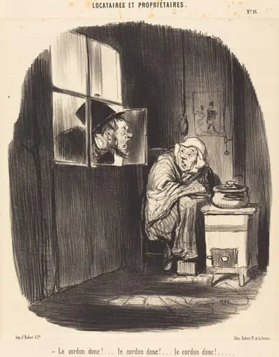 Le Cordon donc!..., by Honoré Daumier