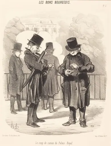 Le Coup de canon du Palais-Royal, by Honoré Daumier