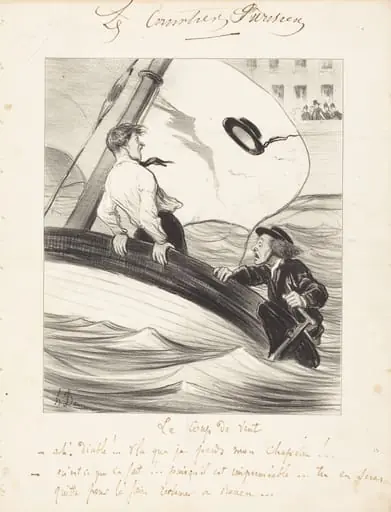 Le Coup de vent, by Honoré Daumier