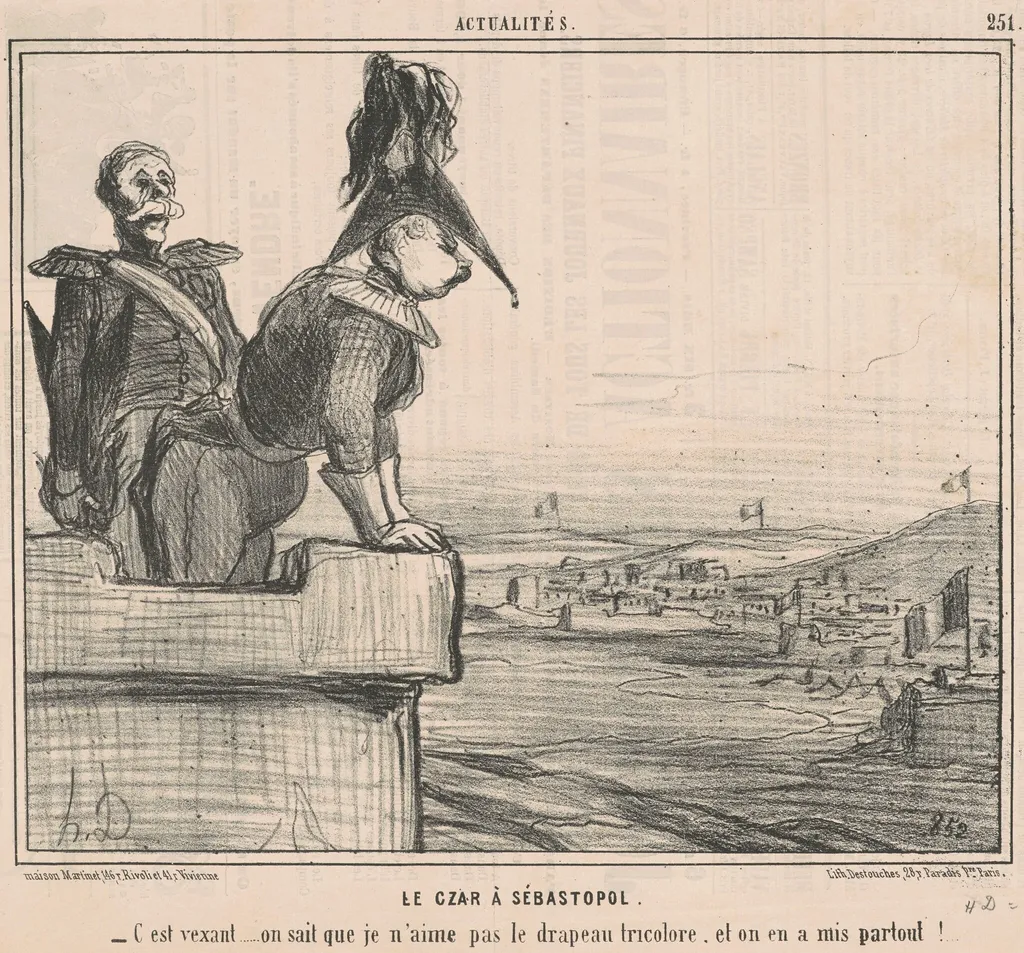 Le czar a Sébastopol, by Honoré Daumier, ink, 1855