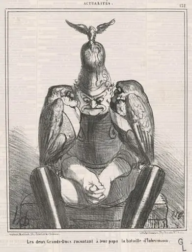 Le deux grands ducs racontant ...Inkermann, by Honoré Daumier