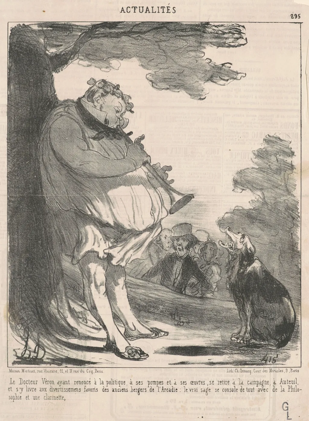 Le docteur Véron ... a Auteuil ..., by Honoré Daumier, ink, 1852