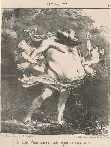 Le docteur Véron refusant ... consolation, by Honoré Daumier