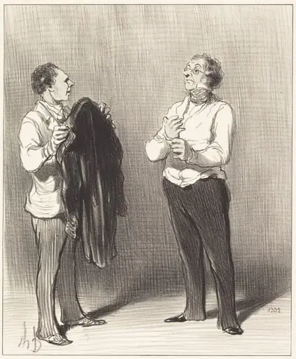 (Le Domestique) - Monsieur ferait bien..., by Honoré Daumier