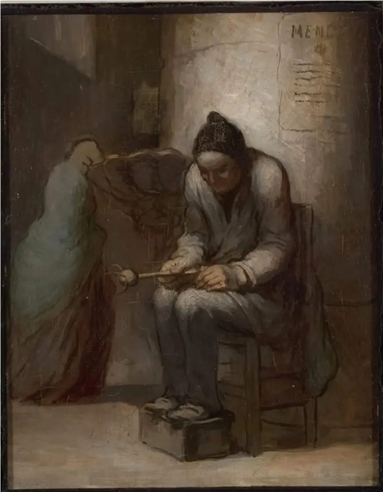 Le donneur d'eau benite à Notre Dame, by Honoré Daumier