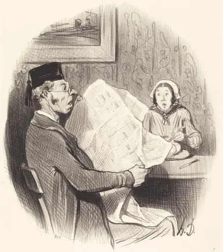 Le Format de plus en plus monstre, by Honoré Daumier