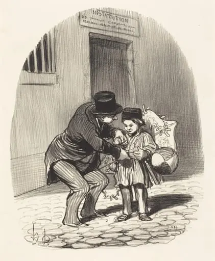 Le Jour de sortie, by Honoré Daumier