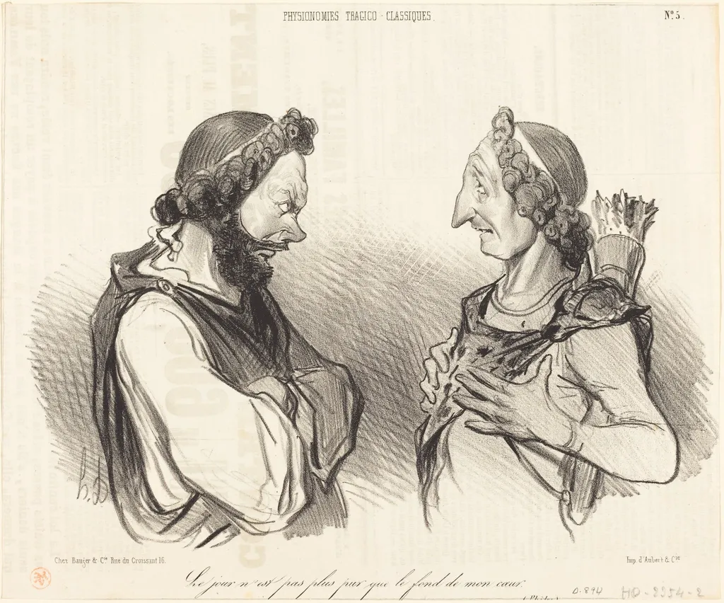 Le Jour n'est pas plus pur..., by Honoré Daumier, ink, 1841