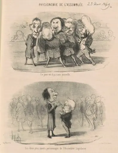 Le jour ou il y a une nouvelle, by Honoré Daumier
