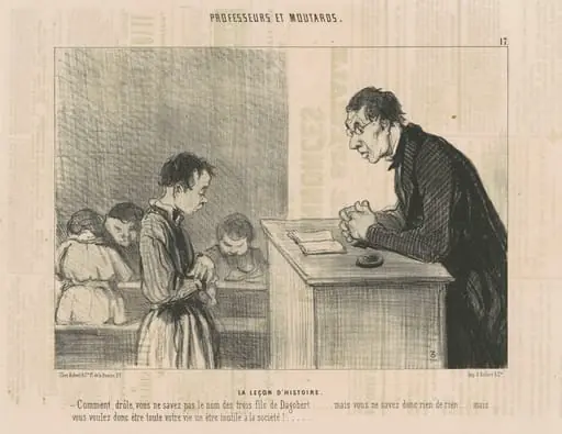 Le leçon d'histoire, by Honoré Daumier