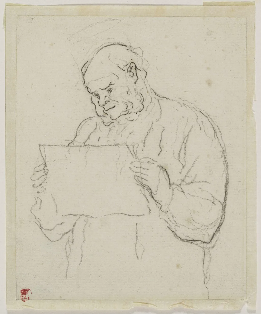 Le liseur, by Honoré Daumier, 1864
