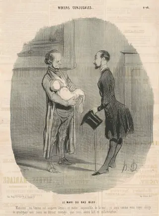 Le mari du bas-bleu..., by Honoré Daumier, 1842