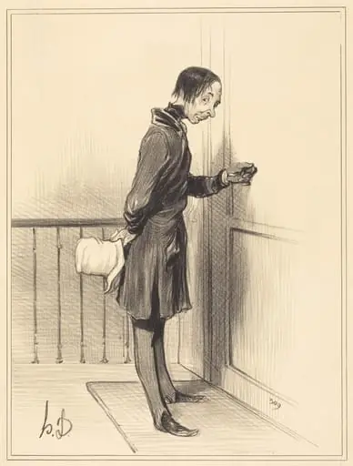 Le Mendiant a domicile, by Honoré Daumier