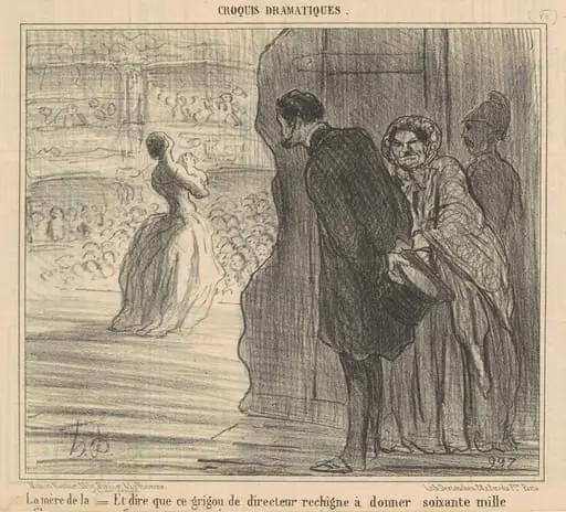 Le mère d ela chanteuse, by Honoré Daumier