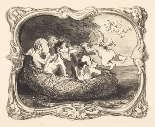 Le Nid abandonné, by Honoré Daumier