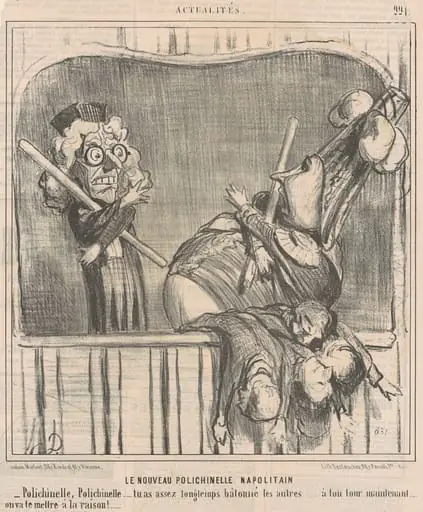 Le nouveau polichinelle napolitan, by Honoré Daumier