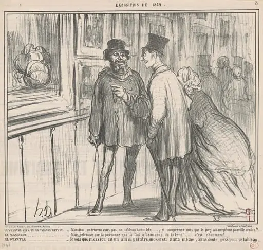Le peintre qui a eu un tableau refusé ..., by Honoré Daumier
